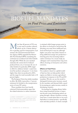 The Impacts of Biofuel Mandates on Food Prices and Emissions