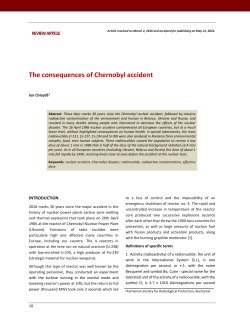 The consequences of Chernobyl accident