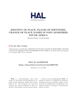 Change of place name - HAL