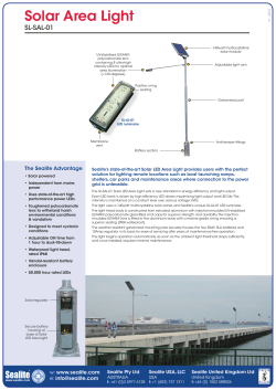 Solar Area Light - Amazon Web Services