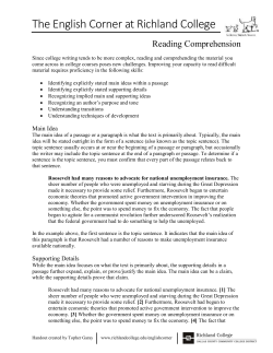 Reading Comprehension