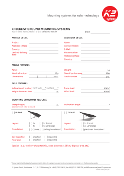 checklist ground mounting systems