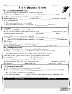 Life in Medieval Towns