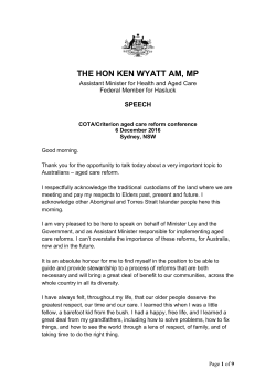 the hon ken wyatt am, mp