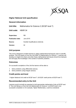 Mathematics for Science 2