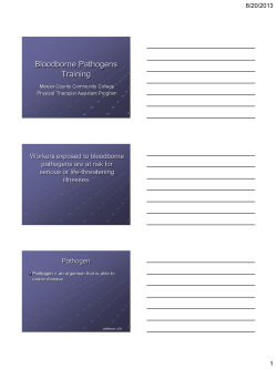 Bloodborne Pathogens - Mercer County Community College