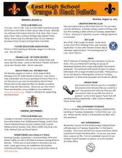 Monday, August 31, 2015 - St. Charles East High School