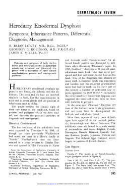 Hereditary Ectodermal Dysplasia