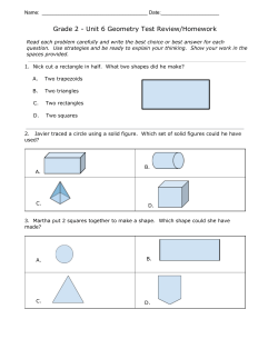 Grade 2 - Unit 6 Geometry Test Review/Homework
