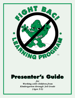 Kindergarten to Grade 3 - Canadian Partnership for Consumer Food