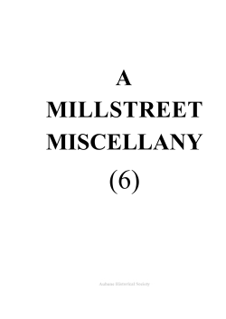 A Millstreet Miscellany - Aubane Historical Society