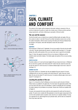 Chapter 3 - Sun, Climate and Comfort