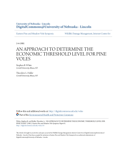 an approach to determine the economic threshold level for pine voles