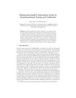 Eliminating Implicit Information Leaks by