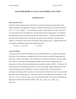 Electrochemical Cells and LEDs