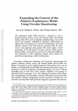 Expanding the context of the patient`s explanatory model using circular