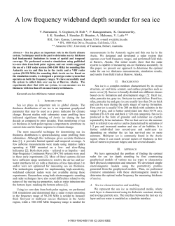 A Low Frequency Wideband Depth Sounder for Sea Ice