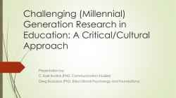 Challenging (Millennial) Generation Research in Education: A