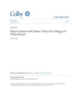 Heart to Heart with Nature: Ways of Looking at "A White Heron"