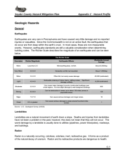 Geologic Hazards
