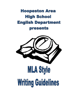 MLA Format 2016