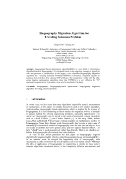 Biogeography Migration Algorithm for Traveling Salesman Problem