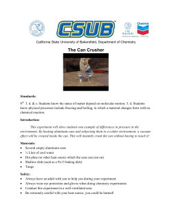 The Can Crusher - California State University, Bakersfield