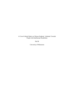 A Cross-Cultural Study on Chinese Students` Attitudes Towards