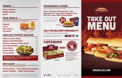 Take Out Menu - D`Angelo Grilled Sandwiches