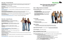 budget worksheet - Manitoba Education