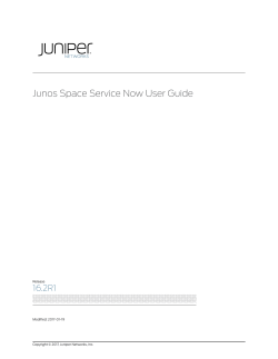 Junos Space Service Now User Guide