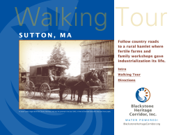 Sutton, ma - Blackstone Heritage Corridor