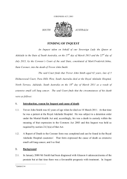 SMITH Trevor John - Courts Administration Authority