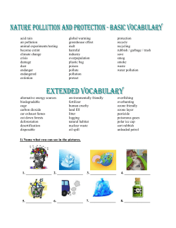 Nature - Pollution and protection