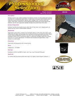 Plastic Cement - Condor Chimiques Inc.