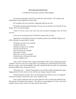 Ma`ii and Cousin Horned Toad A Traditional Navajo Story (retold by