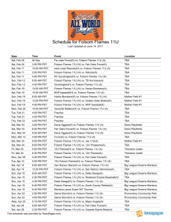 Schedule for Folsom Flames 11U