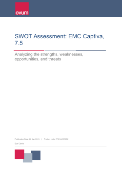 SWOT Assessment: EMC Captiva, 7.5