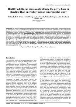 Healthy adults can more easily elevate the pelvic floor in standing