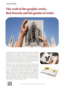 The craft of the graphic artist, Bob Noorda and his