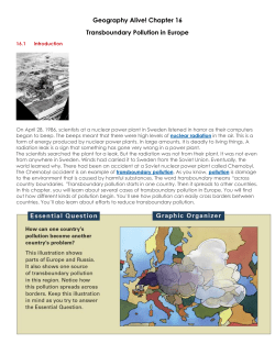 Geography Alive! Chapter 16 Transboundary Pollution in Europe