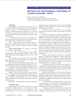method for professional whitening of fluor