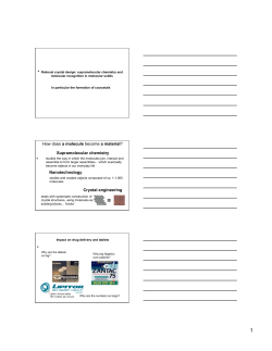 How does a molecule become a material? Supramolecular