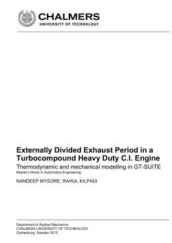 Externally Divided Exhaust Period in a Turbocompound Heavy Duty
