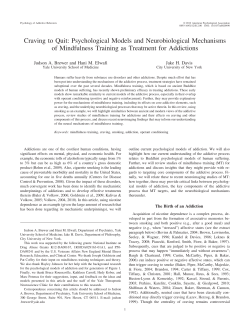 Craving to Quit: Psychological Models and Neurobiological