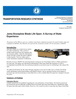 Joma Snowplow Blade Life Span: A Survey of State