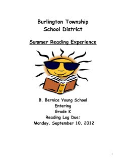 A. Kdg summer reading packet - Burlington Township School District