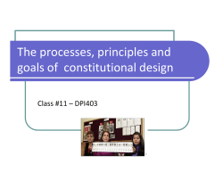 The processes, principles and goals of constitutional design