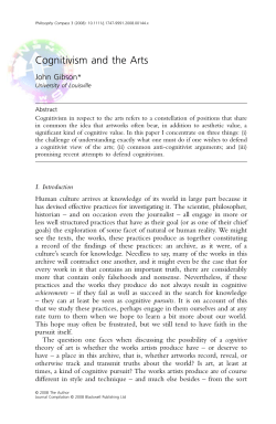 Cognitivism and the Arts