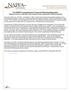 Comprehensive Financial Planning Diagnostic